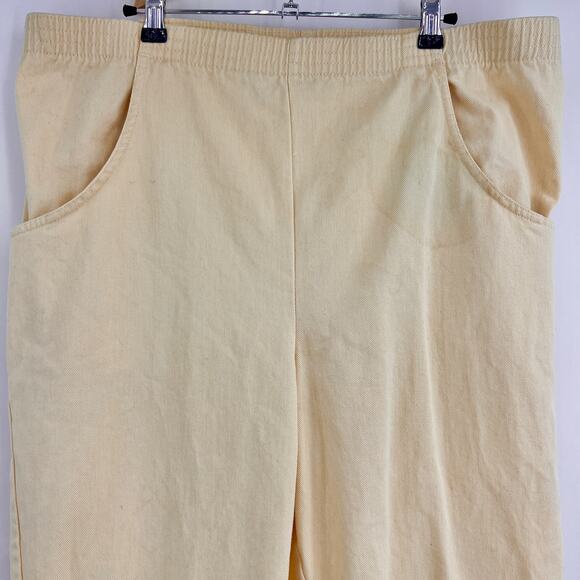 Cascade Blues (18) American VINTAGE 80's Plus Size Yellow Mom Jeans Tapered Leg - Picture 3 of 8